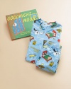 One of the sweetest bedtime books of all time, paired with charming coordinating pajamas of cozy cotton knit. Written by Margaret Wise BrownIllustrated by Clement HurdHardcover, 32 pagesRecommended for ages birth to 4PJs with elastic waist and ribbed knit trimCottonMachine washMade in USA