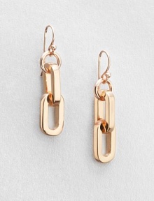 A sleek piece in rose goldtone-plating. Rose goldtone-plated brassDrop, about 1.8French hook backImported 