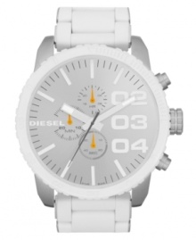 Add some style to your strut with this bold and precise watch from Diesel. Add some style to your strut with this bold and precise watch from Diesel.