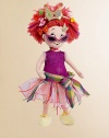 Based on the character from the book by Jane O'Connor and illustrated by Robin Preiss Glasser, this doll has wild red yarn hair, decorated with bows, butterflies, a crown and other fancy stuff. Fancy Nancy is wearing a bright colorful dress with lots of sparkels, glitter and glitz. Her pink sunglasses are her special trademark. 18H X 5½W X 3D About 1¼ pounds Recommended for ages 3 to 7Please note: Book sold separately. 