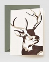 With a modern take on a classic theme, send the majesty of Santa's reindeer to friends and family in the form of this letterpress design of chocolate brown on white.Set of 10 cards4.5 X 5.81Made in USA