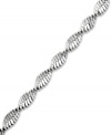 Add this standout anklet and liven up your summer style. Giani Bernini design features four rows of beaded accents crafted in sterling silver. Approximate length: 9 inches.