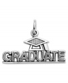 The perfect gift for your favorite grad, this commemorative charm will make the perfect addition to his/her collection. Crafted in 14k white gold. Chain not included. Approximate length: 2/3 inch. Approximate width: 9/10 inch.