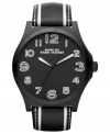 Life in black and white. This casual unisex watch from Marc by Marc Jacobs features printed details for added style.