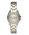 Champagne chic. Elegant style is all yours with this Mini Riley watch by Fossil.