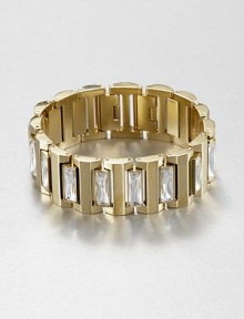 From the Cocktail Collection. Faceted chunks of radiant glass sit within bold links of polished goldtone in this hard-to-miss design.GlassGoldtoneLength, about 7.5Width, about 1Hidden claspImported From the Cocktail Collection. Faceted chunks of radiant glass sit within bold links of polished goldtone in this hard-to-miss design.GlassGoldtoneLength, about 7.5Width, about 1Hidden claspImported