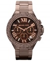 An energetic Camille collection timepiece in espresso shades from Michael Kors.