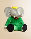 EXCLUSIVELY OURS. We're celebrating Babar's 80th Anniversary this year in a big way with an exclusive five foot Babar sitting soft toy! Bring the celebration home with YOTTOY's beloved classic Babar dapperly dressed in his signature green suit made of luxurious soft velour, complemented with a red satin bow tie, white trim, and round black felt buttons.