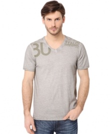 Keep it breezy. This v-neck t-shirt from Buffalo David Bitton is perfect for the beach or a backyard barbecue.