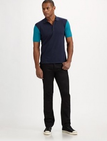 A refreshing update to the classic polo, accented by contrasting sleeves, set in incredibly soft cotton jersey.Three-button placketCottonMachine washImported