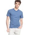 Banish bulk from your stock of basics with this slim-fit tee from Alfani RED.