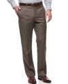 In a great neutral palette, these Tommy Hilfiger slim-fit pants become a seasonless style for the office and beyond.