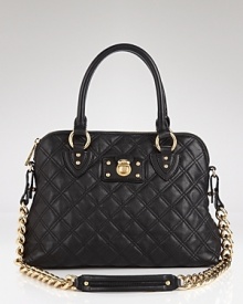 Marc Jacobs' quilted leather satchel is the ultimate ingenue essential. Give into luxe-lust and invest in this textured tote as an everyday option the it-girls will envy. Marc Jacobs' quilted leather satchel is the ultimate ingenue essential. Give into luxe-lust and invest in this textured tote as an everyday option the it-girls will envy.