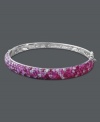 Flaunt a little femininity in Balissima by Effy Collection's flirtatious style. Round-cut sapphires (10-1/5 ct. t.w.) in every shade of pink standout against a sterling silver setting. Approximate diameter: 2-1/2 inches.