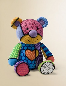In a patchwork of patterns, this friendly bear is the perfect plush plaything.8½W X 14½H X 7½DCottonWashable surfaceImported In a patchwork of patterns, this friendly bear is the perfect plush plaything.8½W X 14½H X 7½DCottonWashable surfaceImported