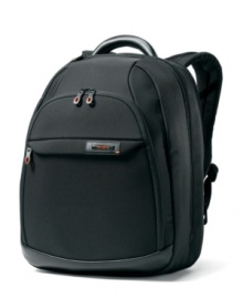 Go business casual and swing this sophisticated, rugged pack over your back and get going. Durably constructed with soft nappa leather handles, this backpack protects your laptop and other business essentials, while offering enough room for life's other details. 10-year warranty. Go business casual and swing this sophisticated, rugged pack over your back and get going. Durably constructed with soft nappa leather handles, this backpack protects your laptop and other business essentials, while offering enough room for life's other details. 10-year warranty.