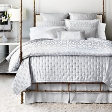 Clean and crisp, this bedskirt complements the Hudson Park Luxe Modern Lace collection. Clean and crisp, this bedskirt complements the Hudson Park Luxe Modern Lace collection.