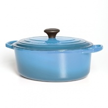 For nearly a century, Le Creuset has handcrafted enameled cast iron cookware of superlative quality, durability and versatility. A cooking staple, the oval French oven offers exceptional heat distribution and retention for unsurpassed broiling, braising, slow cooking and sautéing and its size easily accommodates roasts and poultry. For nearly a century, Le Creuset has handcrafted enameled cast iron cookware of superlative quality, durability and versatility. A cooking staple, the oval French oven offers exceptional heat distribution and retention for unsurpassed broiling, braising, slow cooking and sautéing and its size easily accommodates roasts and poultry.
