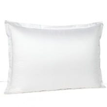 Crisp and bright, this Hudson Park Luxe sham boasts a double embroidered border for clean sophistication. Elegantly minimalist styling lets the luminous pattern shine through.