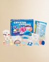 Grow dozens of dazzling crystals and conduct 15 illuminating experiments with this classic science kit. Experiment with four chemically different crystals, each with different properties. Mold fun plaster shapes, including stars, lightning bolts, dolphins and pyramids and grow layers of crystals on them. Use dyes to form colored crystals and mix the dyes.