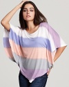 Laid-back yet seriously chic, this Splendid top is rendered in a billowy poncho silhouette for breezy style. Pastel-hued stripes make it a spring essential.