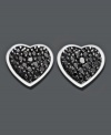 Layer up on love. These chic studs feature sparkling round-cut black diamonds (1/4 ct. t.w.) set in sterling silver.