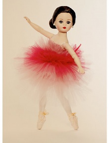 Adapted from American Ballet Theatre's production of The Nutcracker, this graceful ballerina is dressed for the lovely Waltz of the Flowers section.10 cloth dollDressed in a short, layered tulle tutu and satin toe shoesRecommended for ages 3 and upImported