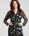 Equipment Blouse - Lagoon Print Chiffon Daddy