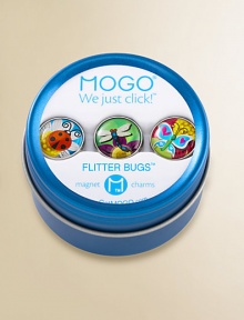 Packaged in a magnetic, reusable gift tin, three beautiful charms click onto any MOGO charm bracelet. With so many styles there is a charm to match every mood!Silvertone and resinMagnetic attachmentSuitable for ages 8 and upImported Please note: Bracelet sold separately. Packaged in a magnetic, reusable gift tin, three beautiful charms click onto any MOGO charm bracelet. With so many styles there is a charm to match every mood!Silvertone and resinMagnetic attachmentSuitable for ages 8 and upImported Please note: Bracelet sold separately.
