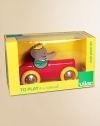 Made of wood with a shiny lacquer finish, Babar, dressed in his classic green jacket and yellow crown, is ready to go on a road trip with you in his classic car. This toy is truly a special treasure. Based in the mountains of France, Vilac has handcrafted high quality, classic, award winning toys since 1911.8.75 X 4.3 X 3.25Recommended for ages 2 and upMade in France