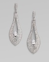 EXCLUSIVELY AT SAKS.COM. A sensuously curved open marquis of pavé crystals has a faceted cubic zirconia as its shimmering centerpiece.Cubic zirconia and crystal Rhodium plated Drop, about 2¼ Post-and-hinge back Imported