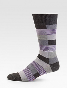 Statement socks shaped in a rich cotton-blend with substantial stretch.Mid-calf height62% cotton/37% nylon/1% spandexMachine washMade in Italy