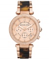 Michael Kors pulls out all the stops with the endless elegance of this shimmering chronograph watch.