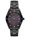 A glistening rainbow of crystals bring a charming touch to this DKNY watch.