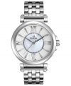 An enchanting addition of mother-of-pearl makes this Bulova watch a sight to behold.
