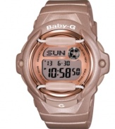 Toast to timely fashion with this champagne-colored digital watch from Baby-G.