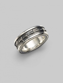 A distinct touch for any man, sculpted with rope detail in gleaming sterling silver. From the Armory Collection Sterling silver Diameter, 8.6mm (.33 inches) Imported A distinct touch for any man, sculpted with rope detail in gleaming sterling silver. From the Armory Collection Sterling silver Diameter, 8.6mm (.33 inches) Imported