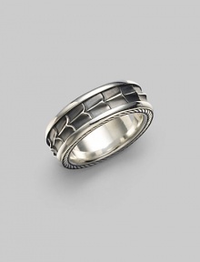 A distinct touch for any man, sculpted with rope detail in gleaming sterling silver. From the Armory Collection Sterling silver Diameter, 8.6mm (.33 inches) Imported 