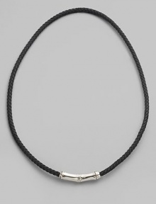 A tightly woven necklace that maintains its shape and strength over time in fine leather with a sterling silver station detail. From the Bali Collection Leather Sterling silver Length, about 20 Push-lock clasp Imported A tightly woven necklace that maintains its shape and strength over time in fine leather with a sterling silver station detail. From the Bali Collection Leather Sterling silver Length, about 20 Push-lock clasp Imported