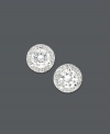 Festive and flaunt-worthy. These Margarita stud earrings make the perfect gift for someone special, or a magical treat for yourself! Round-cut diamonds are encircled by a halo of round-cut diamond accents (1-1/2 ct. t.w.). Set in 14k white gold. Approximate diameter: 5-1/2 mm.