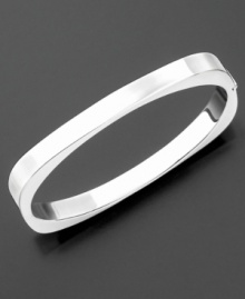 Add modern style to any look with this sterling silver bangle by Studio Silver. The sleek, geometric shape and clean lines convey sophistication. Approximate width: 5 mm. Add modern style to any look with this sterling silver bangle by Studio Silver. The sleek, geometric shape and clean lines convey sophistication. Approximate width: 5 mm.
