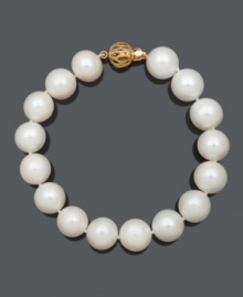 Polish your look perfectly with pearls! Bracelet features cultured freshwater pearls (11-13 mm) with a 14k gold clasp. Approximate length: 8 inches. Polish your look perfectly with pearls! Bracelet features cultured freshwater pearls (11-13 mm) with a 14k gold clasp. Approximate length: 8 inches.