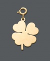 Channel a little luck o' the Irish! This 14k gold over sterling silver clover charm makes the perfect addition to any charm bracelet. Approximate drop: 1-1/16 inches.