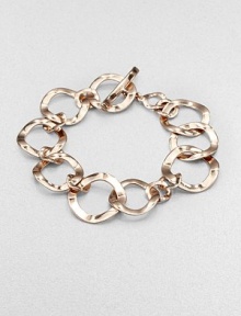 From the Lite Links Collection. A sophisticated design featuring wavy links in various sizes in sterling silver and 18k gold, finished in the warm glow of 18k rose goldplating. Sterling silver and 18k gold with 18k rose goldplatingLength, about 7.5Toggle closureImported From the Lite Links Collection. A sophisticated design featuring wavy links in various sizes in sterling silver and 18k gold, finished in the warm glow of 18k rose goldplating. Sterling silver and 18k gold with 18k rose goldplatingLength, about 7.5Toggle closureImported