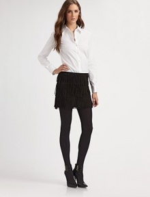 Timeless cotton-rich style with a touch of stretch can be perfectly paired with a pleated skirt or your favorite jeans. Point collarButton frontLong sleevesButtoned cuffs78% cotton/18% polyamide/4% elastaneDry cleanImported of Italian fabric Timeless cotton-rich style with a touch of stretch can be perfectly paired with a pleated skirt or your favorite jeans. Point collarButton frontLong sleevesButtoned cuffs78% cotton/18% polyamide/4% elastaneDry cleanImported of Italian fabric