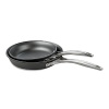 Each pan in this nonstick set boasts two indispensable surfaces: one ultra-smooth surface that releases foods effortlessly and a specially-textured sear surface that seals in flavor. But the best part? The nonstick surface is so effective you can cook with little to no butter or oil, limiting fat intake for healthier dishes.