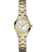 Celebrate classic good taste with this petite watch by GUESS.