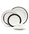 Get a taste of the sweet life with place settings inspired by Martha Stewart wedding cakes. Delicate platinum frills in glistening bone china make Handkerchief Lace dinnerware a graceful addition to special occasions.