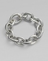 From the Chain Collection. Alternating cable and plain oval links with an integrated clasp closure.Sterling silver Length, about 8¾ Hidden clasp closure Imported 