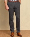 Show off your softer side with these lightly heathered slim-fit pants from Tommy Hilfiger.